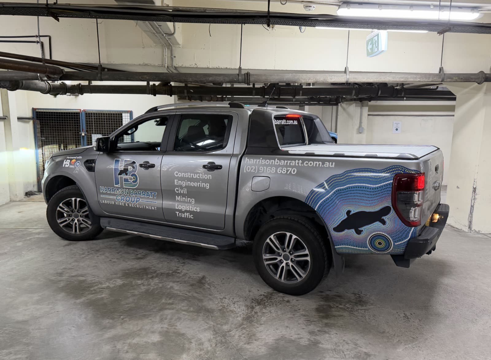 A Harrison Barratt Group branded ute