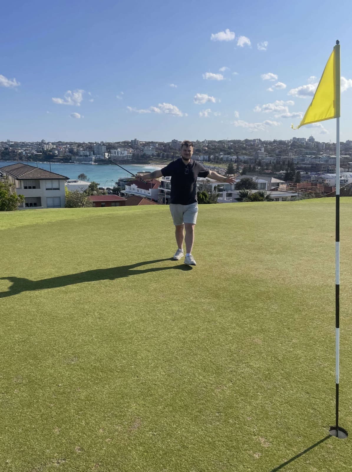 An HBG team member on a golf course above Bondi
